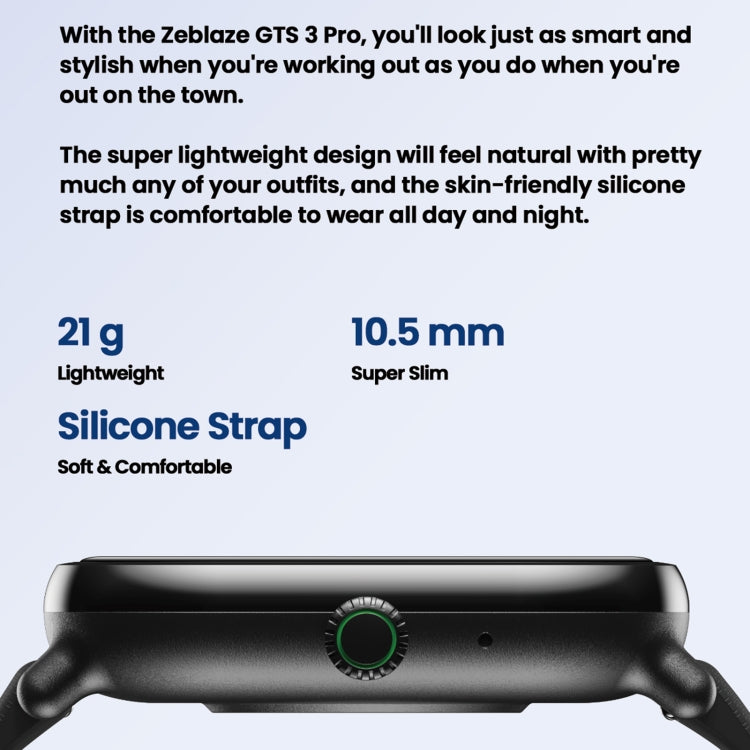 Zeblaze GTS 3 Pro IP68 1.97inch HD Fitness Smart Watch(White) - free shipping - PMC TechLife - Order now!