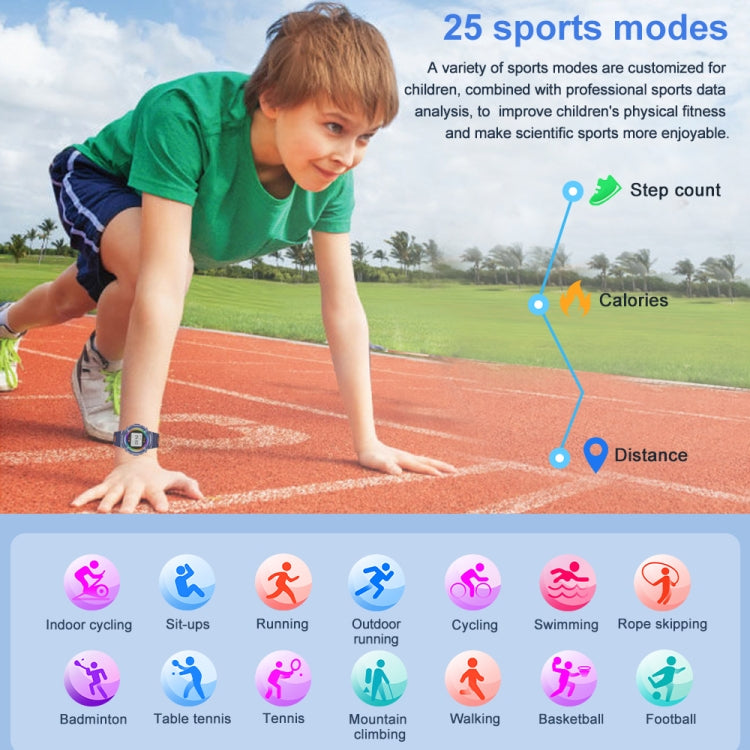 HT19 1.2 inch Round Screen IP68 Children Smart Watch, Support Sleep Monitoring(Black) - Smart Watches by PMC TechLife | Online Shopping South Africa | PMC TechLife