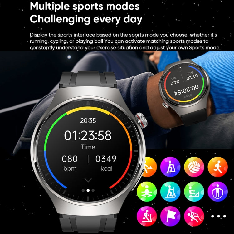 MT200 1.43 inch AMOLED IP67 Smart Call Watch, Support ECG/Body Temperature/Blood Glucose Monitoring(Silver) - Smart Watches by PMC TechLife | Online Shopping South Africa | PMC TechLife