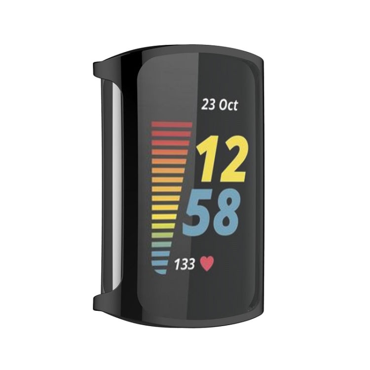 For Fitbit Charge 6 / 5 Full Coverage TPU Electroplated Watch Protective Case(Black) - Watch Cases by PMC TechLife | Online Shopping South Africa | PMC TechLife