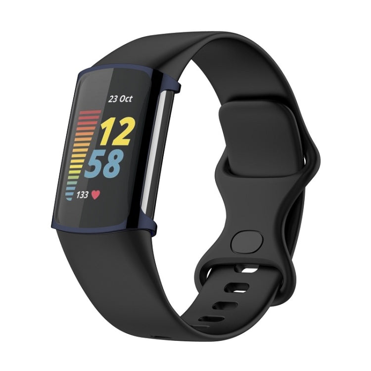 For Fitbit Charge 6 / 5 Full Coverage TPU Electroplated Watch Protective Case(Midnight Blue) - Watch Cases by PMC TechLife | Online Shopping South Africa | PMC TechLife
