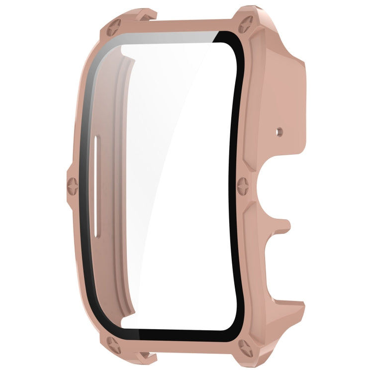 For OPPO Watch 4 Pro PC + Tempered Film Integrated Watch Protective Case(Pink) -  by PMC TechLife | Online Shopping South Africa | PMC TechLife