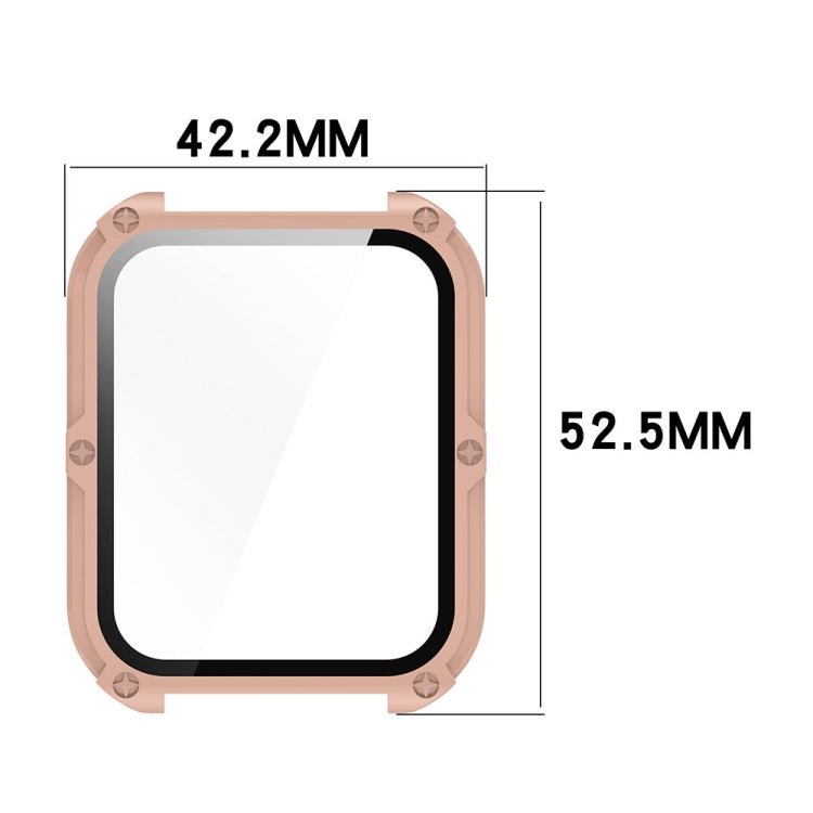 For OPPO Watch 4 Pro PC + Tempered Film Integrated Watch Protective Case(Transparent White) -  by PMC TechLife | Online Shopping South Africa | PMC TechLife