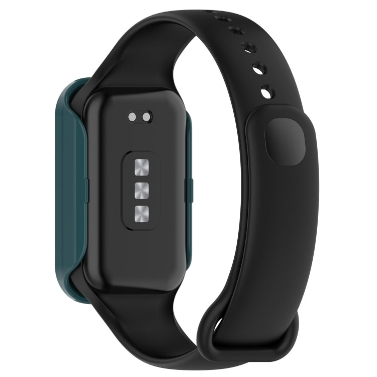 For Xiaomi Smart Band 8 Active / Redmi Band 2 PC + Tempered Film Integrated Watch Protective Case(Pine Green) - Watch Cases by PMC TechLife | Online Shopping South Africa | PMC TechLife