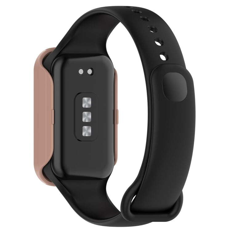 For Xiaomi Smart Band 8 Active / Redmi Band 2 PC + Tempered Film Integrated Watch Protective Case(Pink) - Watch Cases by PMC TechLife | Online Shopping South Africa | PMC TechLife
