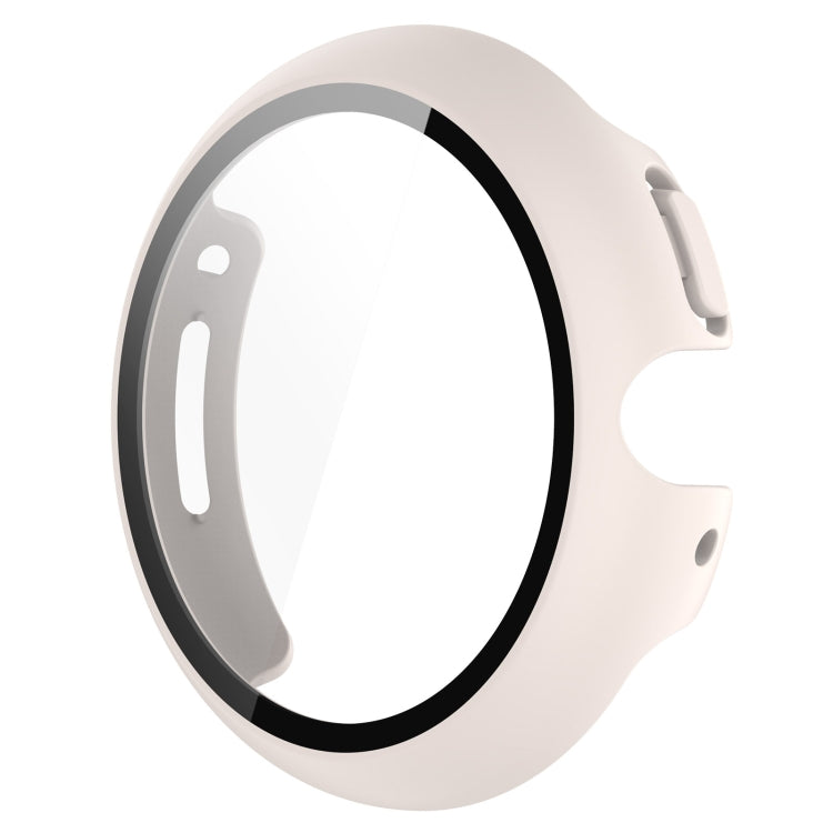 For Google Pixel Watch 2 PC + Tempered Film Integrated Watch Protective Case(White) - Watch Cases by PMC TechLife | Online Shopping South Africa | PMC TechLife
