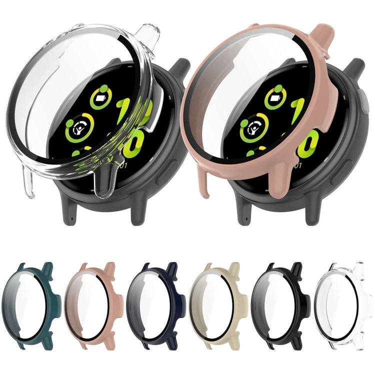 Compatible with Garmin vivoactive 5 / Active 5 PC + Tempered Film Integrated Watch Protective Case(Ivory) - free shipping - PMC TechLife - Order now!