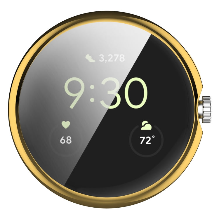 For Google Pixel Watch 2 Full Coverage TPU Electroplated Watch Protective Case(Gold) - Watch Cases by PMC TechLife | Online Shopping South Africa | PMC TechLife