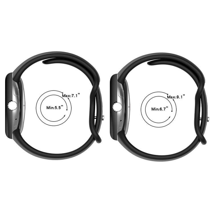 For Google Pixel Watch 2 Solid Color Silicone Watch Band, Size:S Size(White) - Watch Bands by PMC TechLife | Online Shopping South Africa | PMC TechLife