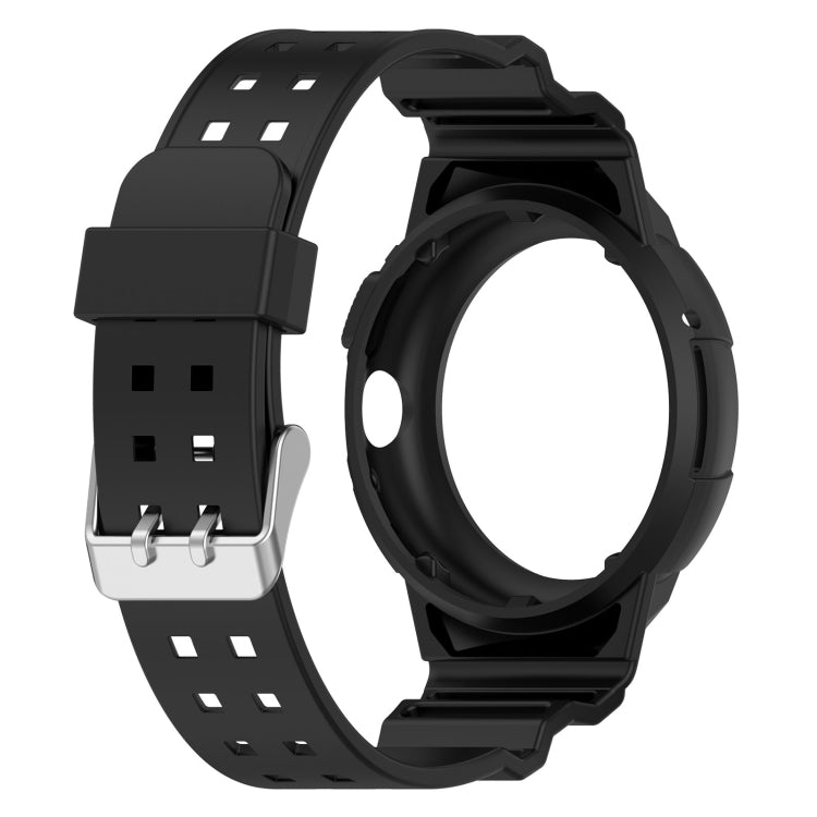 For Google Pixel Watch 2 Integrated Fully Enclosed Silicone Watch Band(Black) - Watch Bands by PMC TechLife | Online Shopping South Africa | PMC TechLife