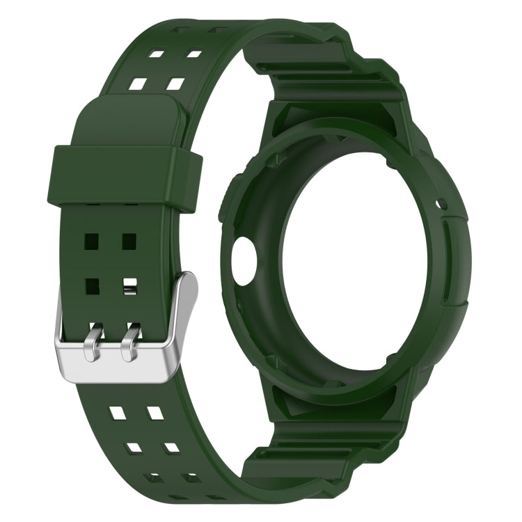 For Google Pixel Watch 2 Integrated Fully Enclosed Silicone Watch Band(Army Green) - Watch Bands by PMC TechLife | Online Shopping South Africa | PMC TechLife