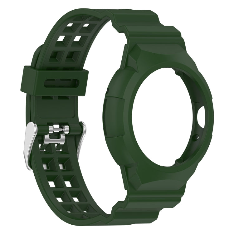 For Google Pixel Watch 2 Integrated Fully Enclosed Silicone Watch Band(Army Green) - Watch Bands by PMC TechLife | Online Shopping South Africa | PMC TechLife