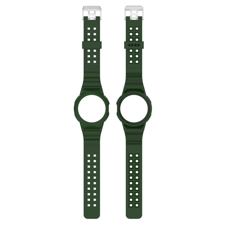 For Google Pixel Watch 2 Integrated Fully Enclosed Silicone Watch Band(Army Green) - Watch Bands by PMC TechLife | Online Shopping South Africa | PMC TechLife
