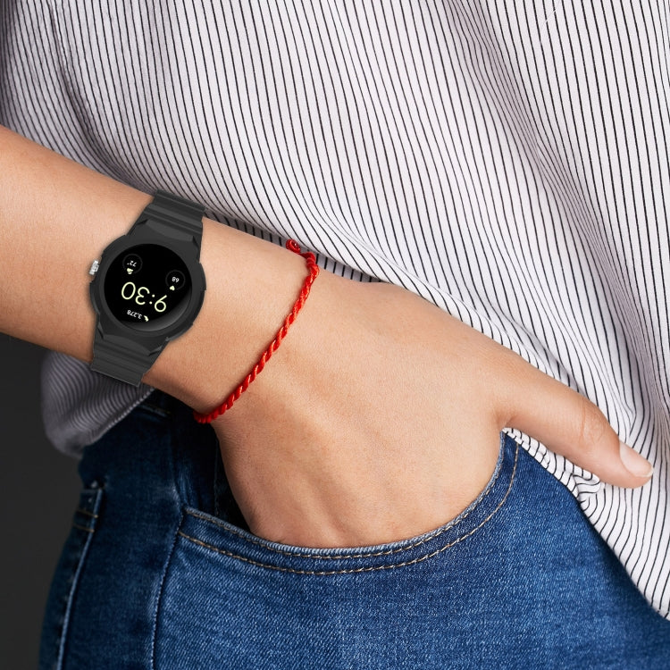 For Google Pixel Watch 2 Integrated Fully Enclosed Silicone Watch Band(Transparent) - Watch Bands by PMC TechLife | Online Shopping South Africa | PMC TechLife
