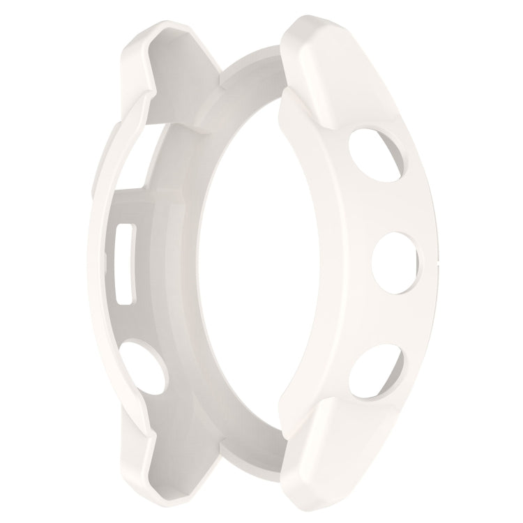For Garmin Tactix 7 Amoled Armor Hollow TPU Watch Protective Case(Ivory White) - Watch Cases by PMC TechLife | Online Shopping South Africa | PMC TechLife