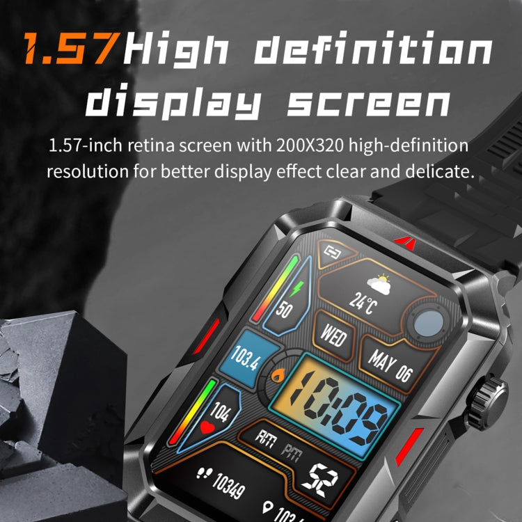 CF26 1.57inch BT5.2 Smart Bracelet Support Sleep Detection, Style:Steel Strap(Black) - free shipping - PMC TechLife - Order now!