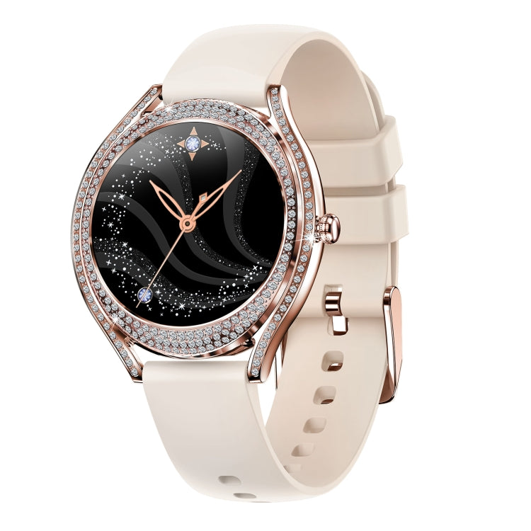 V66 1.28inch BT5.0 Smart Watch Support Heart Rate/ Sleep Detection, Style:Silicone Strap(Gold) - Smart Watches by PMC TechLife | Online Shopping South Africa | PMC TechLife | Buy Now Pay Later Mobicred