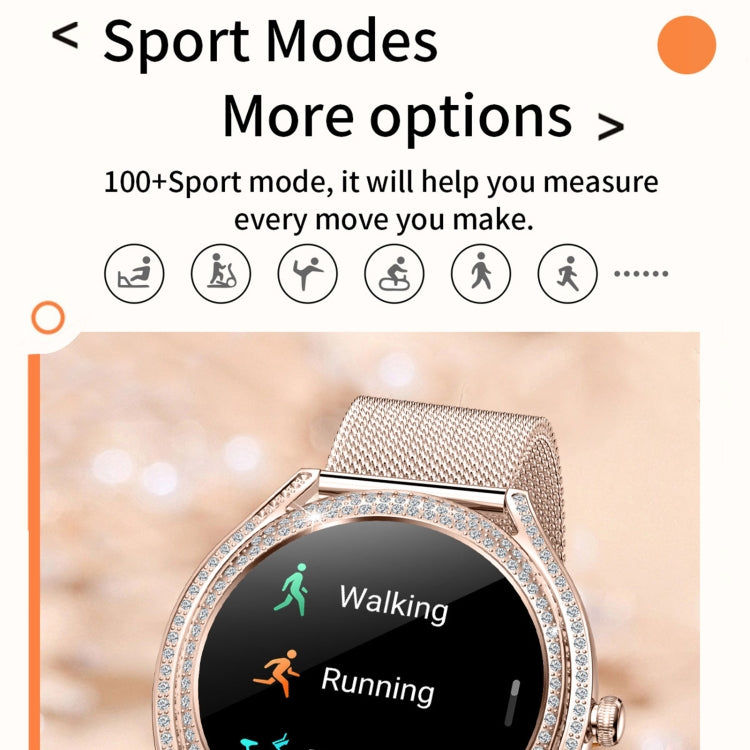 V66 1.28inch BT5.0 Smart Watch Support Heart Rate/ Sleep Detection, Style:Silicone Strap(Gold) - Smart Watches by PMC TechLife | Online Shopping South Africa | PMC TechLife | Buy Now Pay Later Mobicred
