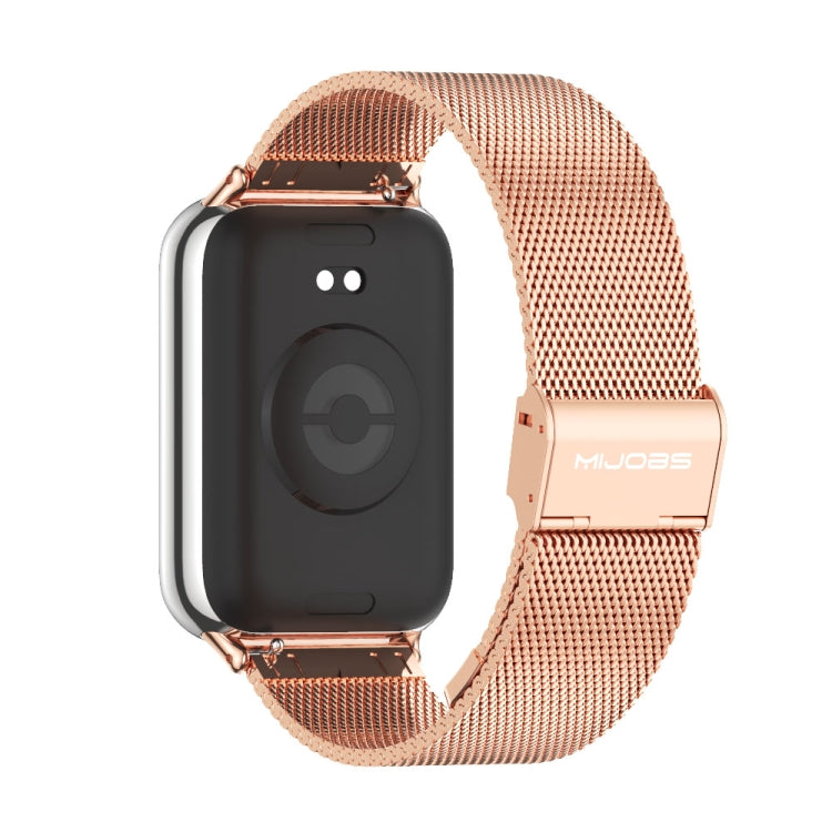 For Xiaomi Smart Band 9 Pro / 8 Pro Mijobs Milan Buckle Stainless Steel Watch Band(Rose Gold) - free shipping - PMC TechLife - Order now!