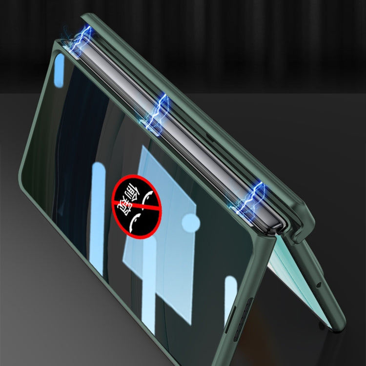 For Huawei Mate X5 GKK Wristband Integrated Privacy Film Magnetic Hinge Phone Case(Dark Green) - free shipping - PMC TechLife - Order now!