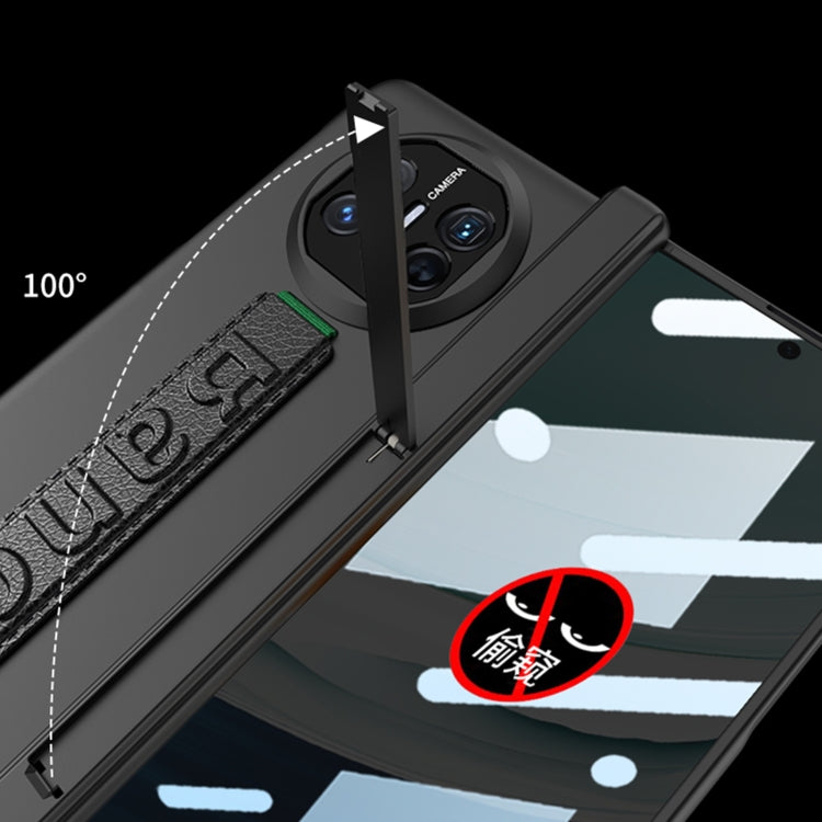 For Huawei Mate X5 GKK Wristband Integrated Privacy Film Magnetic Hinge Phone Case(Black) - free shipping - PMC TechLife - Order now!