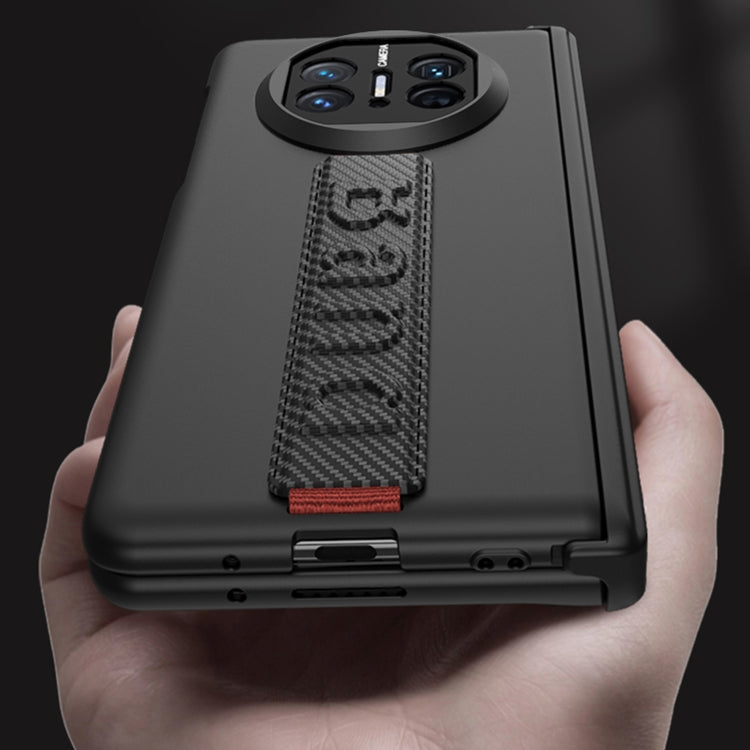 For Huawei Mate X5 GKK Wristband Integrated Privacy Film Magnetic Hinge Phone Case(Carbon Fiber) - free shipping - PMC TechLife - Order now!