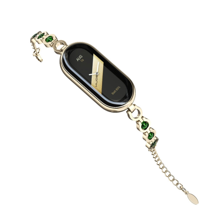 For Xiaomi Mi Band 8 / 9 / 9 NFC Mijobs Mermaid Beauty Bracelet Watch Band(Light Gold Green) - Watch Bands by MIJOBS | Online Shopping South Africa | PMC TechLife | Buy Now Pay Later Mobicred