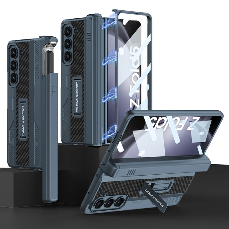 For Samsung Galaxy Z Fold5 GKK Integrated Folding Mech Shell PC Phone Case with Slide Pen Box(Green) - free shipping - PMC TechLife - Order now!