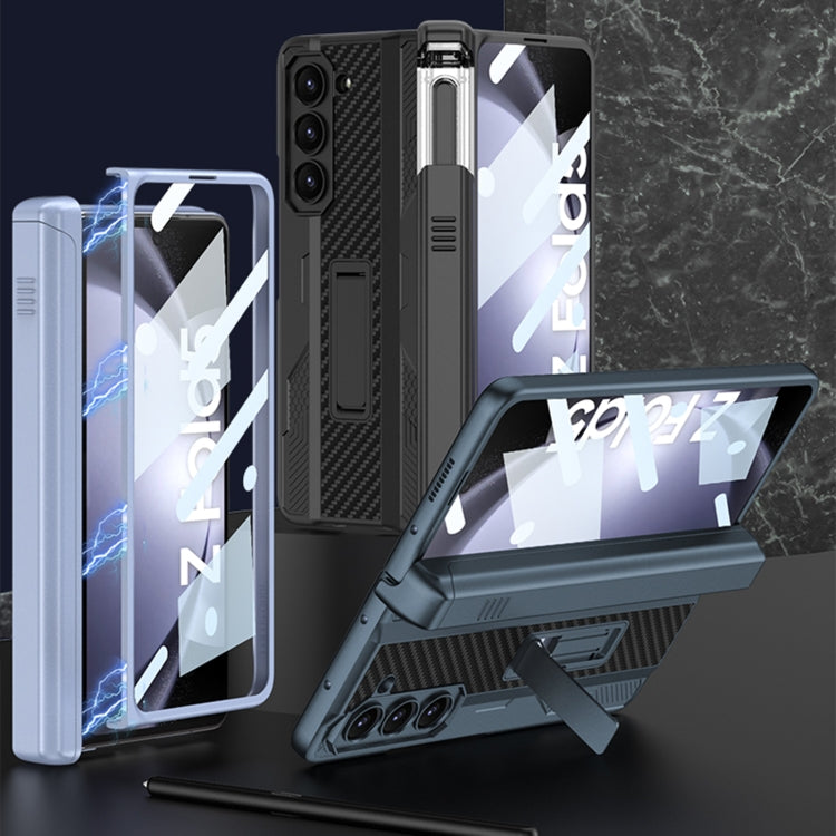 For Samsung Galaxy Z Fold5 GKK Integrated Folding Mech Shell PC Phone Case with Slide Pen Box(Light Blue) - free shipping - PMC TechLife - Order now!