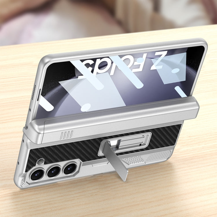 For Samsung Galaxy Z Fold5 GKK Integrated Folding Mech Shell PC Phone Case with Slide Pen Box(Silver) - free shipping - PMC TechLife - Order now!