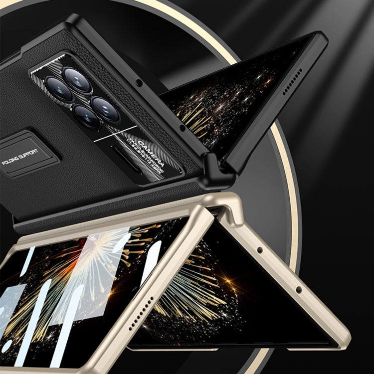 For Xiaomi Mix Fold 3 GKK Magnetic Hinge Flip Leather Phone Case with Holder(Black) - free shipping - PMC TechLife - Order now!
