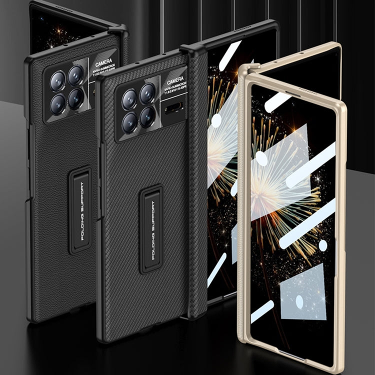 For Xiaomi Mix Fold 3 GKK Magnetic Hinge Flip Leather Phone Case with Holder(Carbon Fiber) - free shipping - PMC TechLife - Order now!