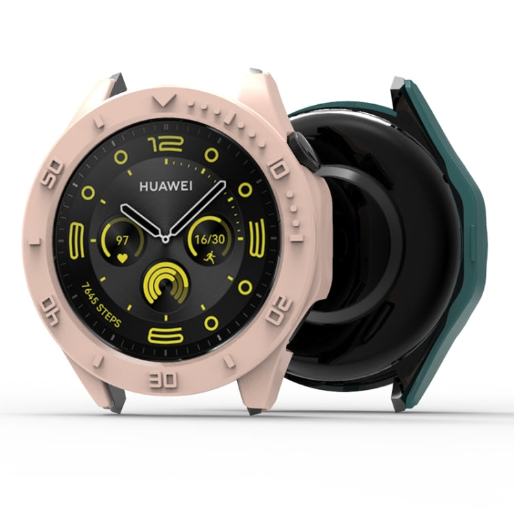 For Huawei Watch GT 4 Half Cover PC Watch Protective Case with Scale(Pink) - Watch Cases by PMC TechLife | Online Shopping South Africa | PMC TechLife