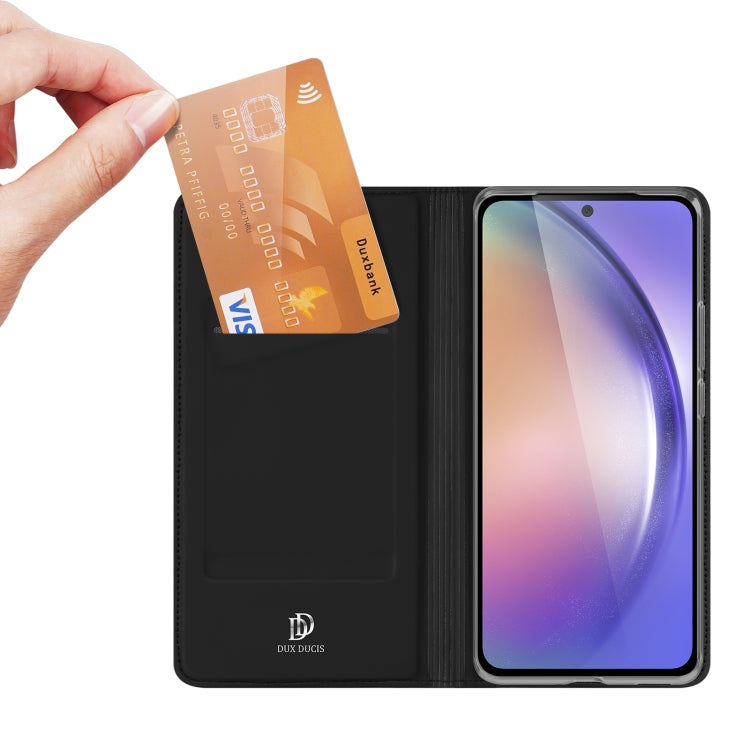 For Samsung Galaxy A55 5G DUX DUCIS Skin Pro Series Flip Leather Phone Case(Black) - Galaxy Phone Cases by DUX DUCIS | Online Shopping South Africa | PMC TechLife | Buy Now Pay Later Mobicred