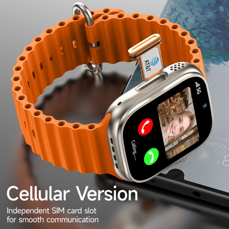 GS37 1.95 inch Screen Smart Phone Watch, 1GB+16GB, Android 9.0, Spreadtrum SL8541E, Network: 4G, Single Nano SIM, Front & Rear Camera(Orange Gold) - free shipping - PMC TechLife - Order now!