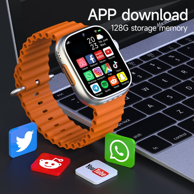 GS37 1.95 inch Screen Smart Phone Watch, 1GB+16GB, Android 9.0, Spreadtrum SL8541E, Network: 4G, Single Nano SIM, Front & Rear Camera(Black) - Smart Watches by PMC TechLife | Online Shopping South Africa | PMC TechLife | Buy Now Pay Later Mobicred