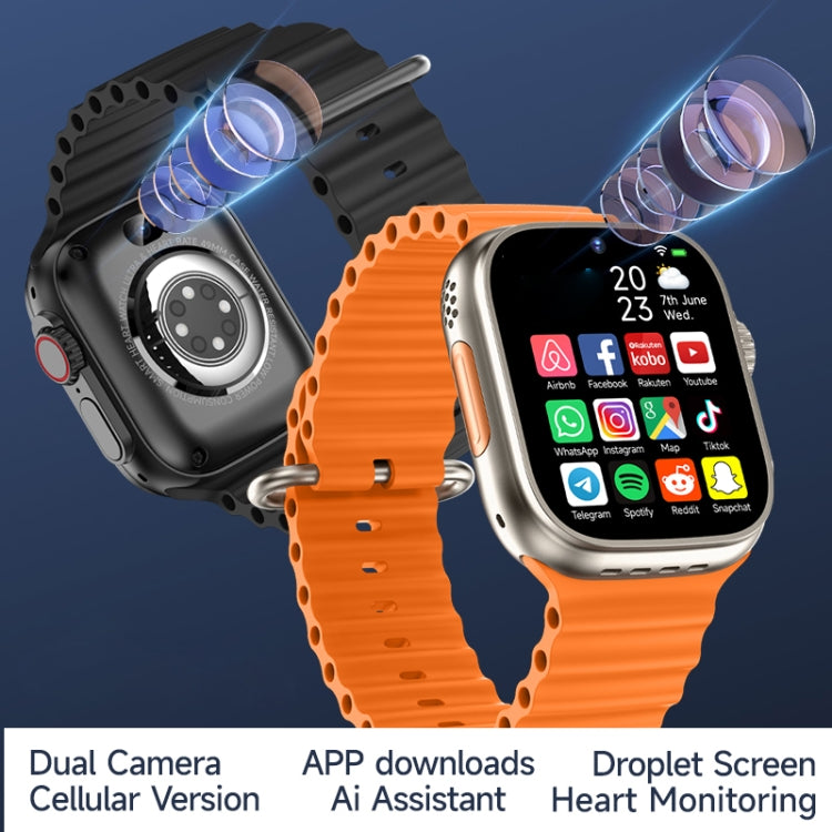 GS37 1.95 inch Screen Smart Phone Watch, 1GB+16GB, Android 9.0, Spreadtrum SL8541E, Network: 4G, Single Nano SIM, Front & Rear Camera(Orange Gold) - free shipping - PMC TechLife - Order now!