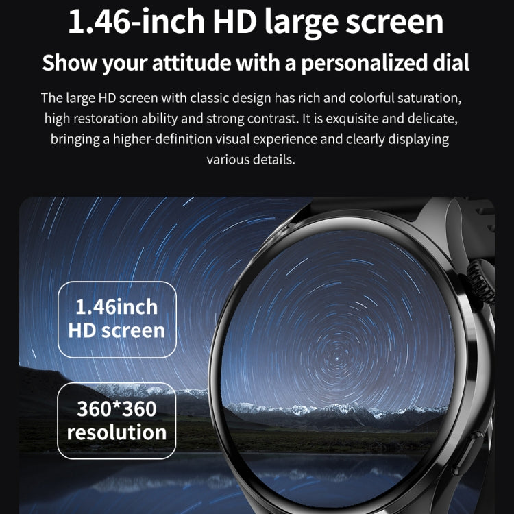 TM05 Pro Smart Bracelet, 1.46 inch Leather Band IP67 Waterproof Smart Watch, Bluetooth Call / Heart Rate / Blood Pressure / Blood Oxygen(Black) - Smart Watches by PMC TechLife | Online Shopping South Africa | PMC TechLife | Buy Now Pay Later Mobicred