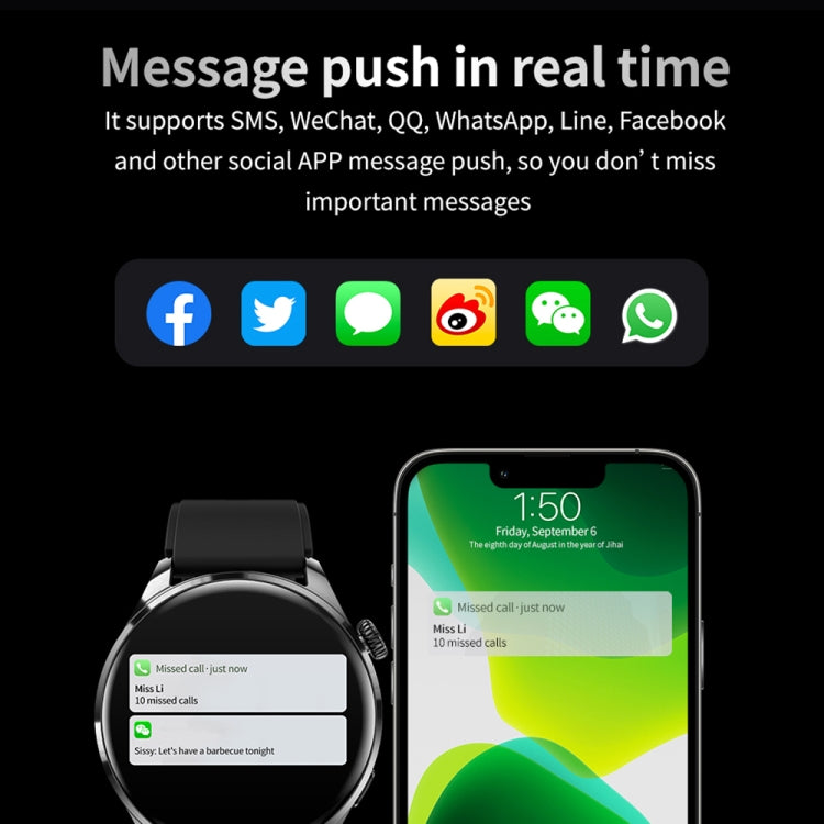 TM05 Pro Smart Bracelet, 1.46 inch Leather Band IP67 Waterproof Smart Watch, Bluetooth Call / Heart Rate / Blood Pressure / Blood Oxygen(Black) - Smart Watches by PMC TechLife | Online Shopping South Africa | PMC TechLife | Buy Now Pay Later Mobicred