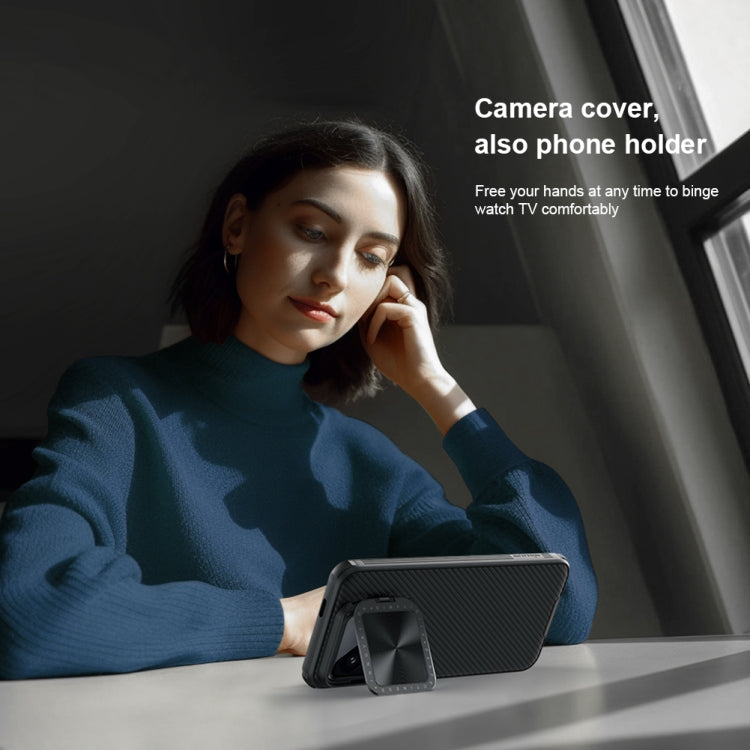 For Xiaomi 14 Pro NILLKIN Black Mirror Prop CD Texture Mirror MagSafe Magnetic Phone Case(Blue) - 14 Pro Cases by NILLKIN | Online Shopping South Africa | PMC TechLife | Buy Now Pay Later Mobicred