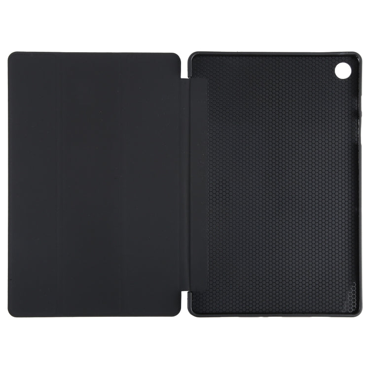 For Samsung Galaxy Tab A9+ Tri-fold Holder Flip Horizontal Flip TPU Leather Tablet Case(Black) - Galaxy Tab A9+ by PMC TechLife | Online Shopping South Africa | PMC TechLife | Buy Now Pay Later Mobicred