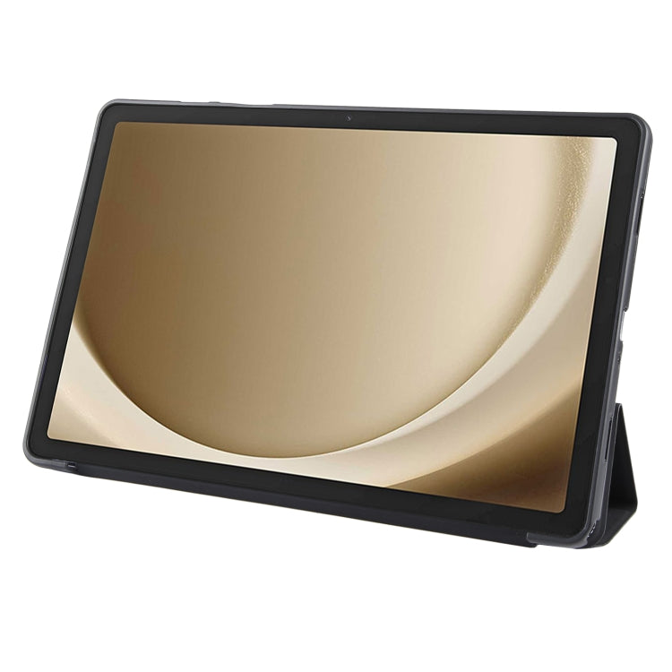 For Samsung Galaxy Tab A9+ Tri-fold Holder Flip Horizontal Flip TPU Leather Tablet Case(Black) - Galaxy Tab A9+ by PMC TechLife | Online Shopping South Africa | PMC TechLife | Buy Now Pay Later Mobicred