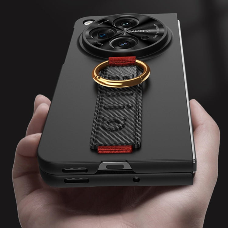 For OPPO Find N3 / OnePlus Open GKK Integrated Ultrathin Shockproof Phone Case with Ring Wrist Strap(Carbon Fiber) - OPPO Cases by GKK | Online Shopping South Africa | PMC TechLife | Buy Now Pay Later Mobicred