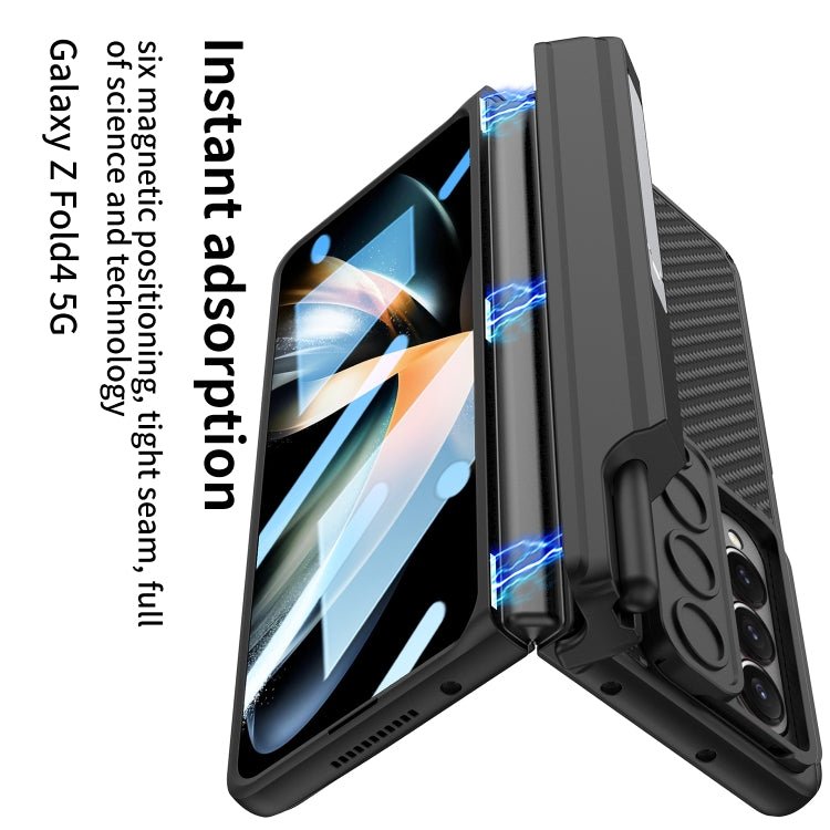 For Samsung Galaxy Z Fold4 GKK Magnetic Hinge Flip Leather Phone Case with Holder(Black) - Galaxy Z Fold4 5G Cases by GKK | Online Shopping South Africa | PMC TechLife | Buy Now Pay Later Mobicred