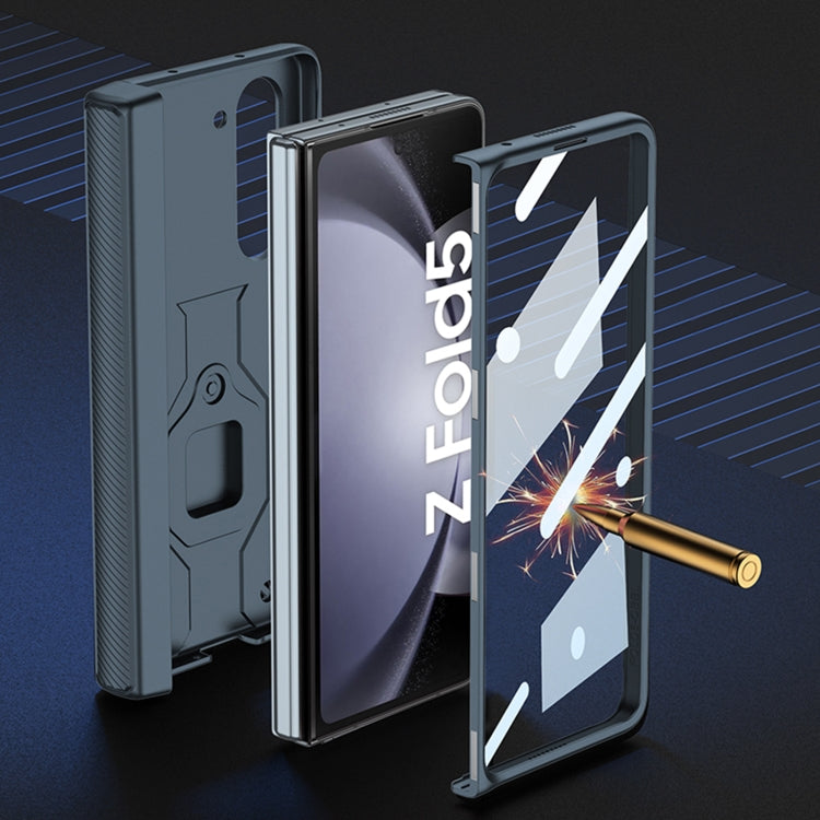 For Samsung Galaxy Z Fold5 GKK Integrated Folding Alloy Shell PC Phone Case with Pen Box, Not Included Pen(Black) - Galaxy Z Fold5 Cases by GKK | Online Shopping South Africa | PMC TechLife | Buy Now Pay Later Mobicred