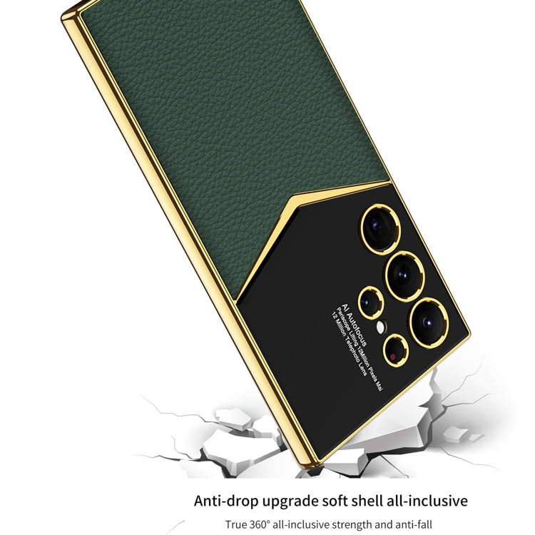 For Samsung Galaxy S24 Ultra 5G GKK Plating Soft TPU + Leather Full Coverage Phone Case without Pen(Purple) - free shipping - PMC TechLife - Order now!