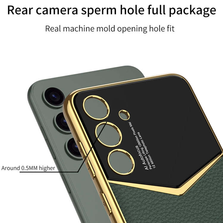 For Samsung Galaxy S24+ 5G GKK Plating Soft TPU + Leather Full Coverage Phone Case without Pen(Carbon Fibre) - Galaxy S24+ 5G Cases by GKK | Online Shopping South Africa | PMC TechLife | Buy Now Pay Later Mobicred