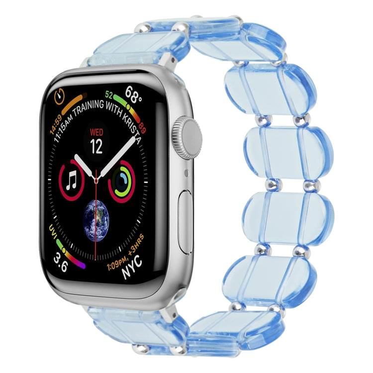 For Apple Watch Series 7 41mm Stretch Resin Watch Band(Transparent Blue) - free shipping - PMC TechLife - Order now!