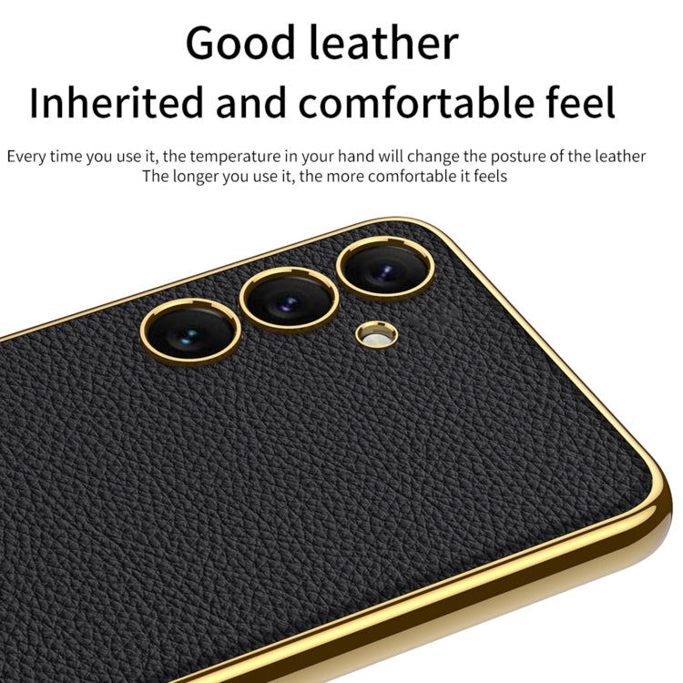 For Samsung Galaxy S24+ 5G GKK Plating TPU + Leather Full Coverage Phone Case(Carbon Fiber) - free shipping - PMC TechLife - Order now!