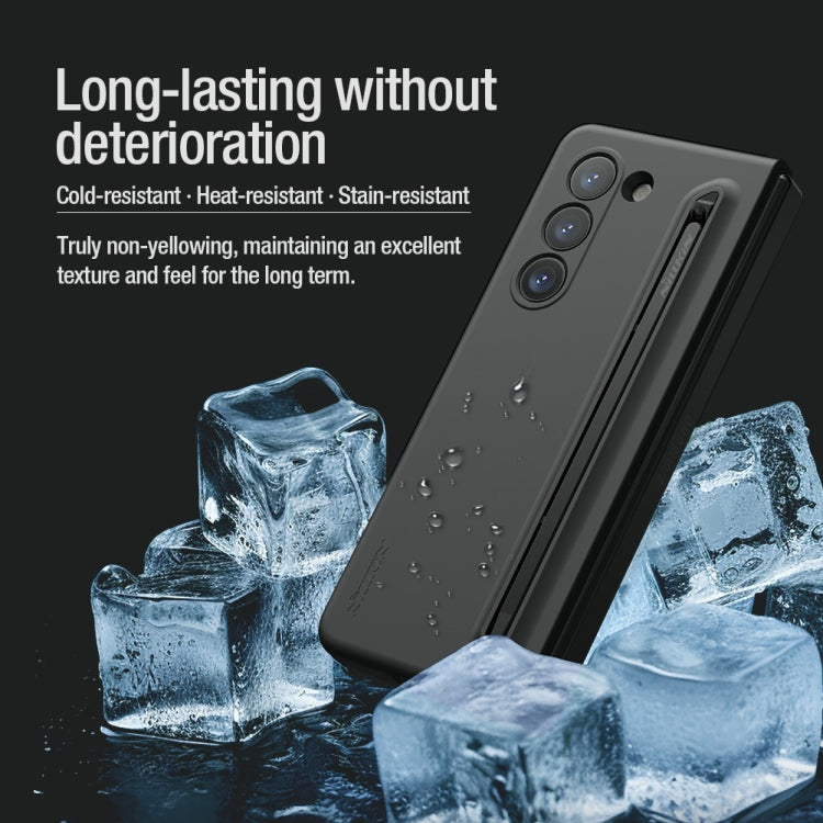 For Samsung Galaxy Z Fold5 NILLKIN Flex Pure PC + Liquid Silicone Phone Case with S Pen(Black) - Galaxy Z Fold5 Cases by NILLKIN | Online Shopping South Africa | PMC TechLife | Buy Now Pay Later Mobicred